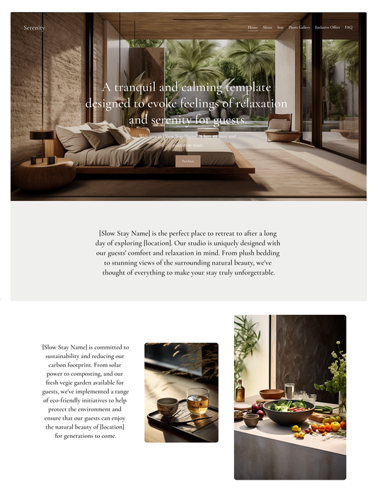 Serenity Squarespace Template - Responsive and Mobile Ready